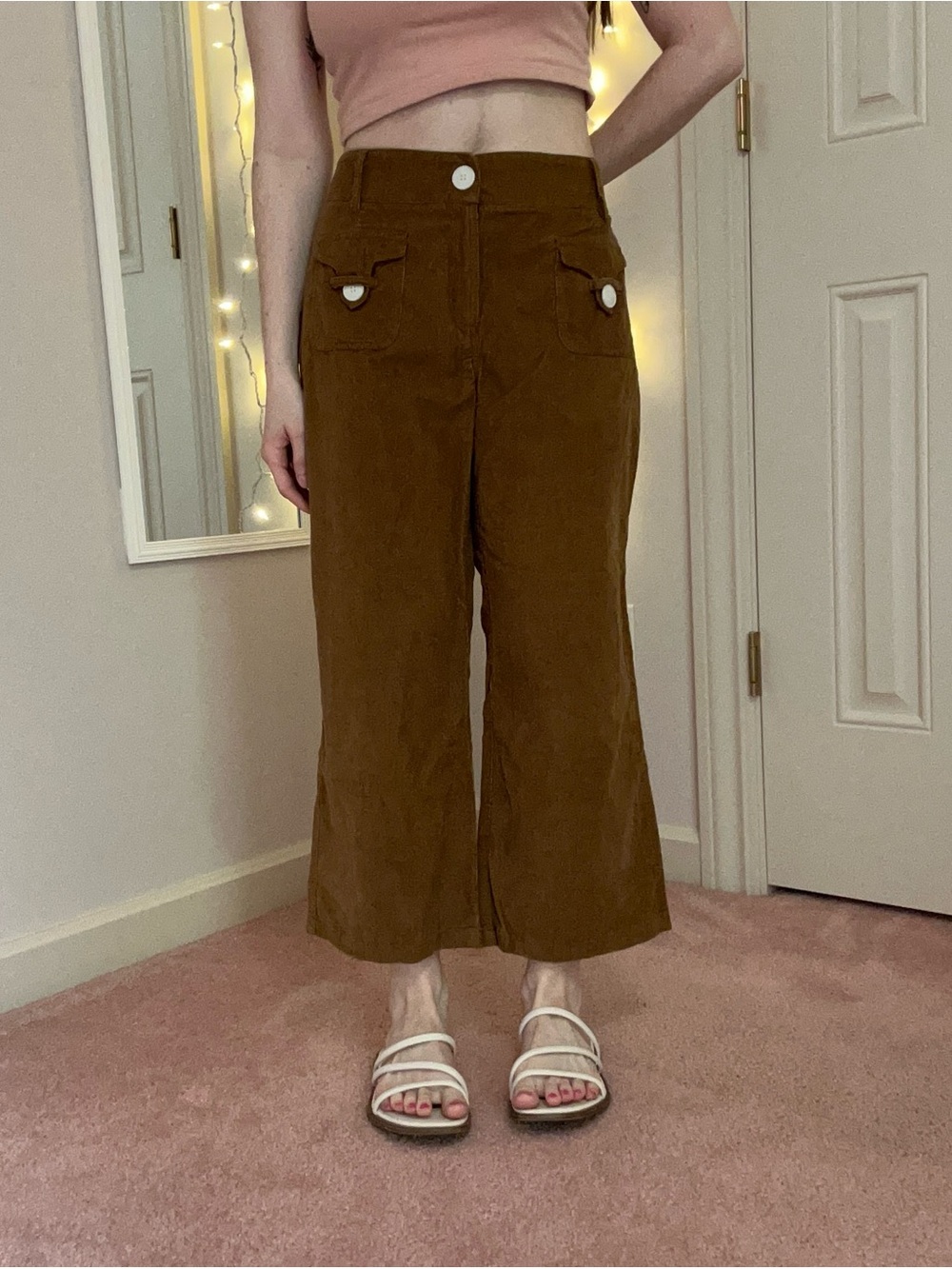 Brown Corduroy Capris